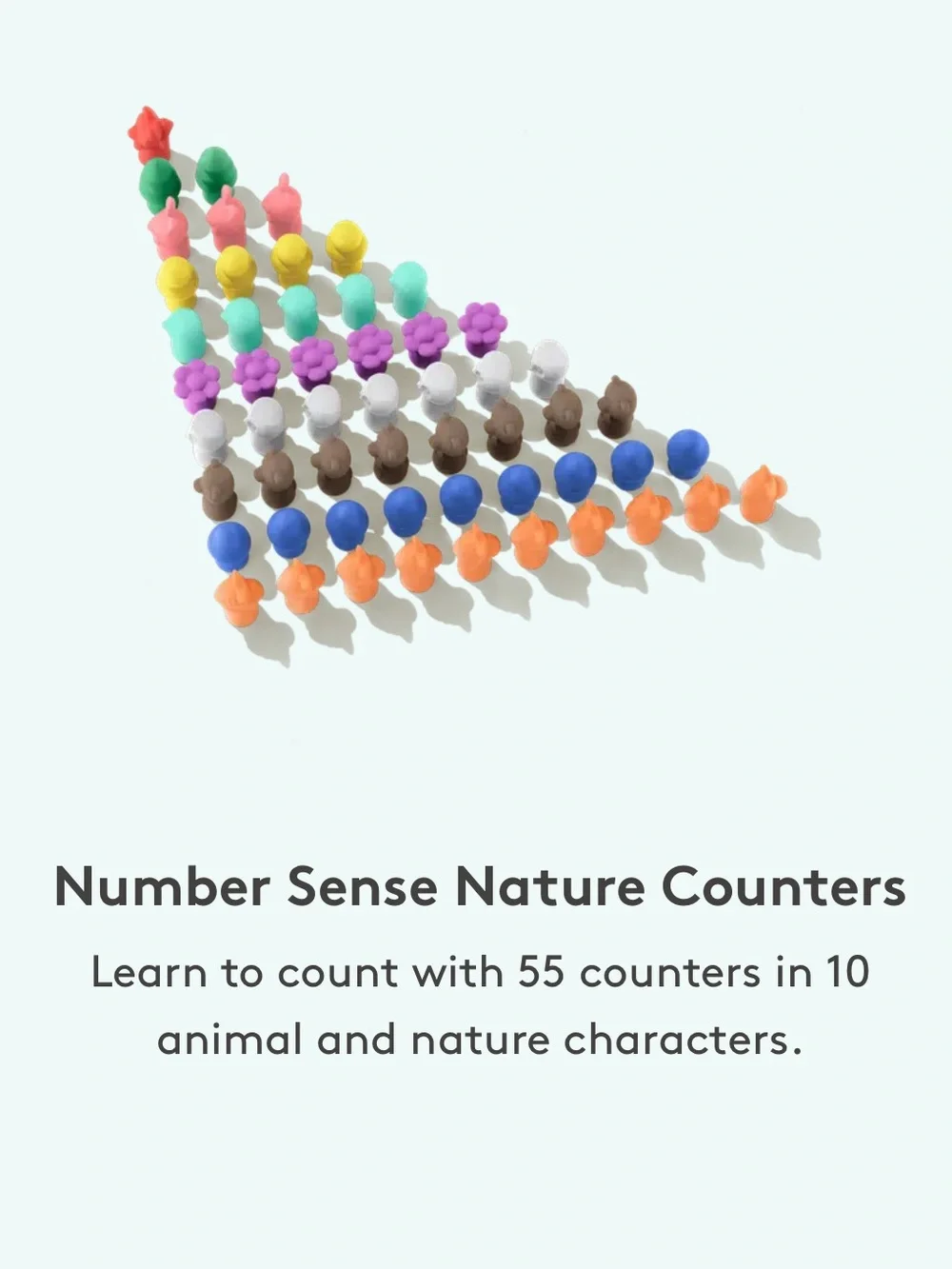 Montessori Math Bars & Number Tiles and Number Sense Nature Counters lovevery